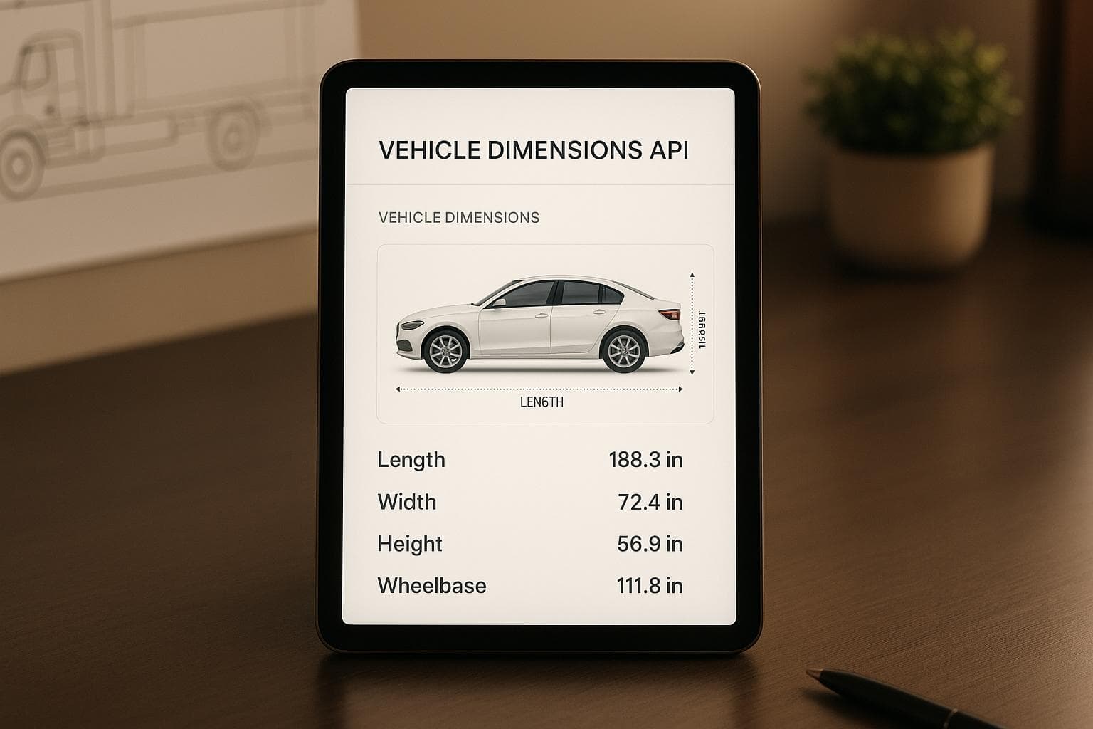 Vehicle Dimensions API: Key Features
