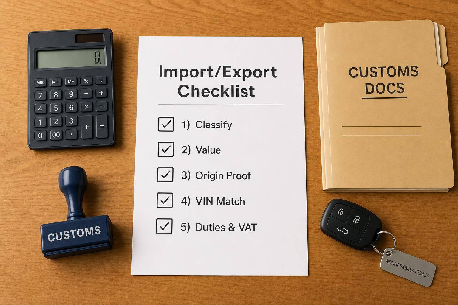 Customs Duty and VAT: Import/Export Checklist